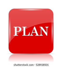 Plan icon. Plan website button on white background.