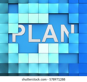 Plan Word Representing Projects Proposition And Agenda