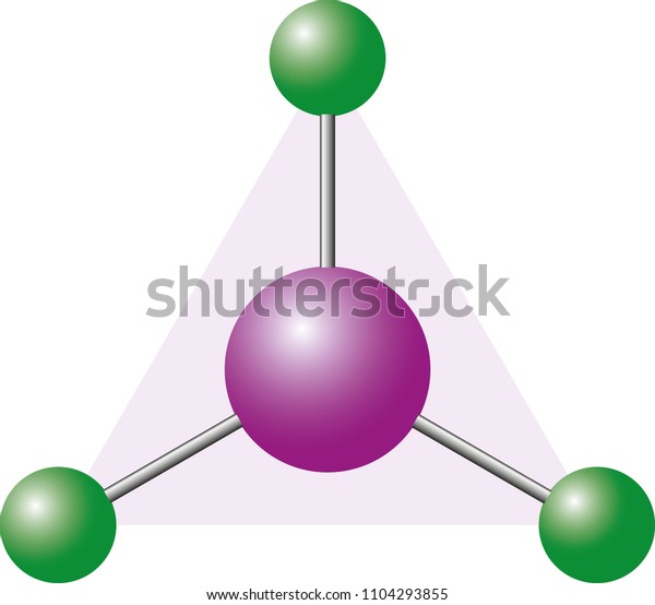 Planar Trigonal Molecular Geometry Stock Illustration 1104293855 ...