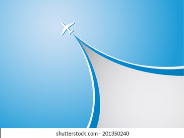 Plane Flying Backgrounds Stock Vector (Royalty Free) 142835641 ...