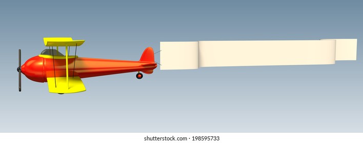 Plane pulling blank banner