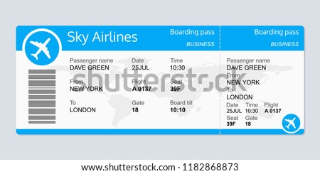 plane ticket template airplane