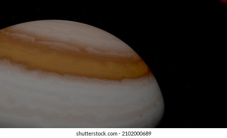 Planet in deep space, exoplanet through the eyes of an artist, beautiful wallpaper, space background, 3d render