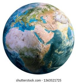 Planet Earth continents. Elements of this image furnished by NASA. 3d rendering
