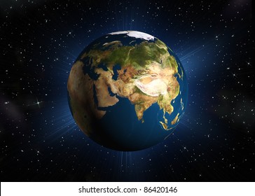 The planet earth. Eurasia.