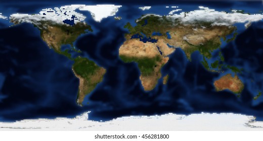 Nasa World Map High Resolution Planet Earth Global Map Digital Pixels Stock Illustration 456281800 |  Shutterstock