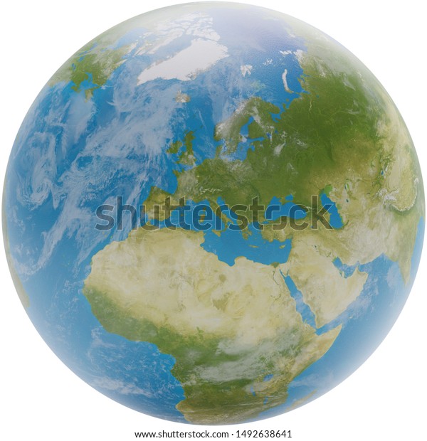 Planet Earth Globe 3dillustration Elements This Stock Illustration