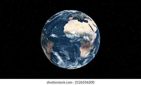 Planet Earth Realistic Geography Surface Orbital Stock Illustration ...