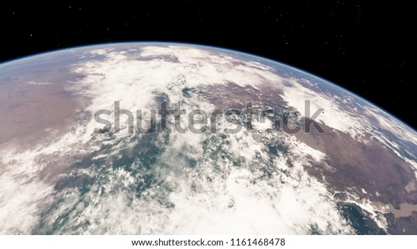 Planet Earth from space 3D illustration\
(Elements of this image furnished by\
NASA)