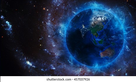 Planet Earth's Universal Energy Field. Elements of this image furnished by NASA.