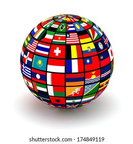 World Flags Form Speech Bubble Vector Stock Vector (Royalty Free ...