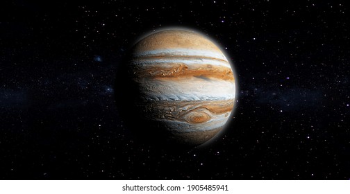 Planet Jupiter 3D Rendering 4K Stock Image