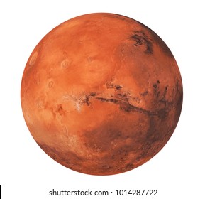 Планета Марс Изолированная (Элементы этого изображения, предоставленные НАСА). 3D-рендеринг