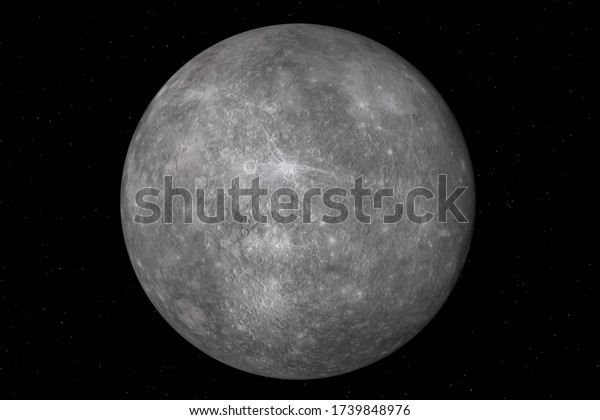 Planet Mercury - 3D\
Render\
Illustration