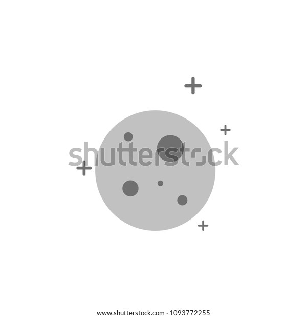 planet moon and stars colored icon. Element of\
web icon for mobile concept and web apps. Colored isolated planet\
moon and stars icon can be used for web and mobile. Premium icon on\
white background