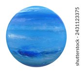 Planet Neptune Isolated (Elements of this image furnished by NASA). 3D rendering