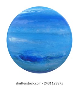 Planet Neptune Isolated (Elements of this image furnished by NASA). 3D rendering