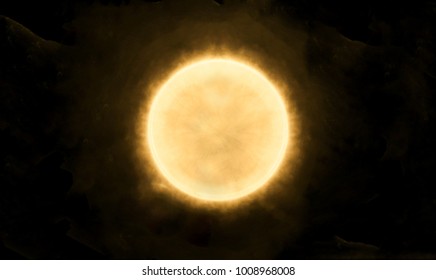 Planet in the open space