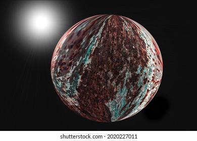 Planet In Outer Space With White Dwarf In Background