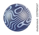 Planet Pluto Globe 3D Icon Illustration