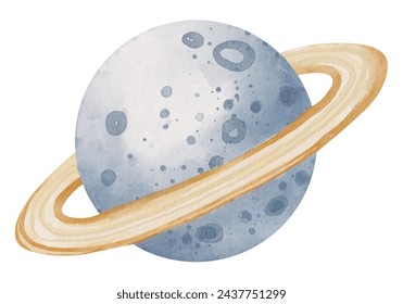 Planet and ring in