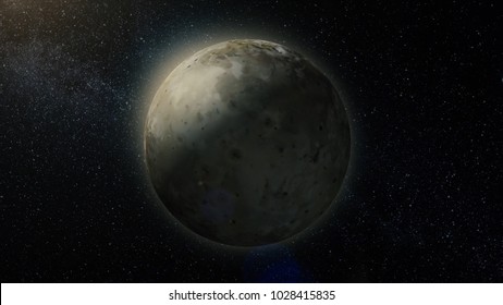 Planet Satellite Space Unexplored Planets Faraway Stock Illustration ...