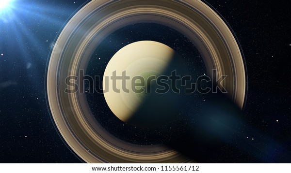 Planet Saturn Sixth Planet Solar System Stock Illustration