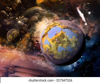 Planet in space