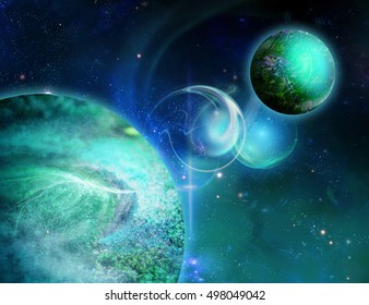 Planet in space