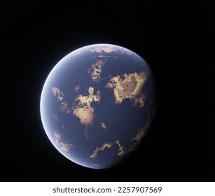 Planet, space, 3d illustration, 3d rendering