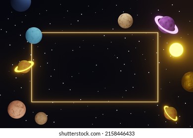 planet in space, 3d render
