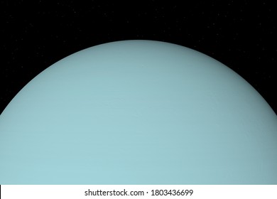 Planet Uranus Close Up - 3D Render Illustration