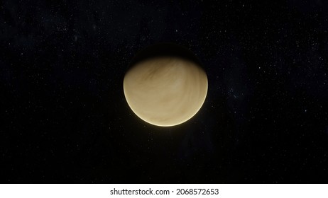 Planet Venus With Atmosphere 4K Space Stock Photo 3D Rendering