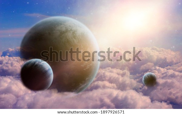 Planets among clouds in the
cosmos.