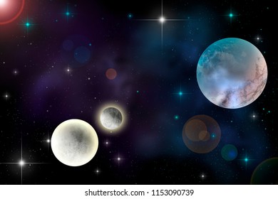 Planets in Deep Space Design