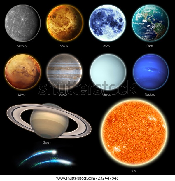 Planets Our Solar System Elements This Stock Illustration 232447846