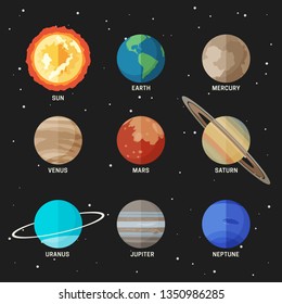 Vector Illustration Planets Solar System Comet Stock Vector (Royalty ...