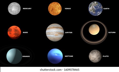 Official Eight Planets Our Solar System Stock Photo (Edit Now) 16773310