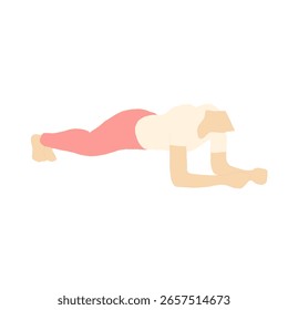 Plank pose an isometric exercise that trains core body strength