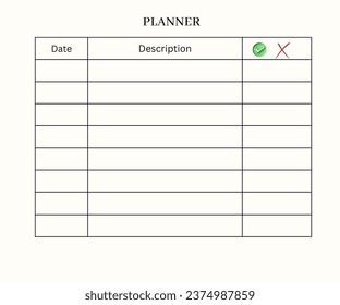 Planner Daily Routine planner Schedule - Powered by Shutterstock