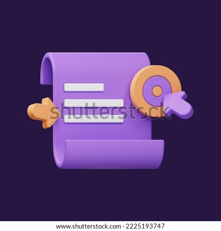 Planning 3D render Icon design