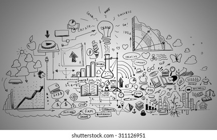 Planning Concept Pencil Drawing Business Strategy Stock Illustration ...