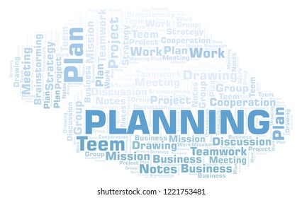 Planning word cloud.