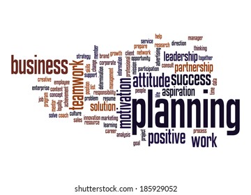Planning word cloud