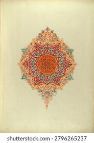 Plans, elevations, sections, and details of the Alhambra volume 2 (1845) ornamental design in high resolution by Owen Jones. Vintage ornamental design, art illustration.