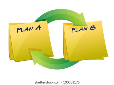 Plans post cycle illustration design over white