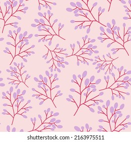 Plant Polen Leaf Tulip Rose Hyacinth Violet Lily Seamless  Mixed Pattern Wallpapers Backgrounds  Kids Room Decor