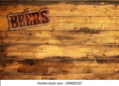 plaque beers nailed to a wooden board - Powered by Shutterstock