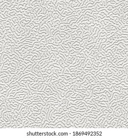 Plaster wall seamless texture with abstract pattern, relief texture, wall stencil, 3d illustration