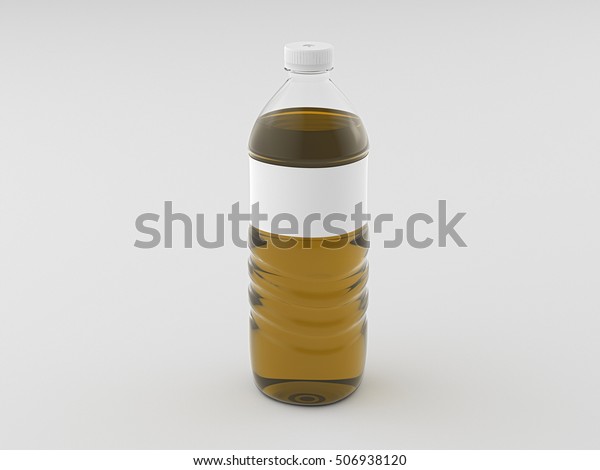 Plastic Bottle Yellow Water Blank Label Stock Illustration 506938120